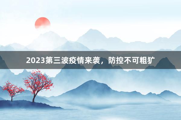 2023第三波疫情来袭，防控不可粗犷